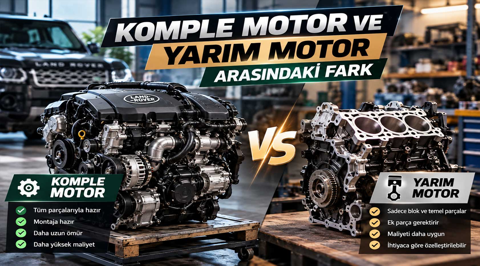 Komple Motor ve Yarım Motor Arasındaki Fark