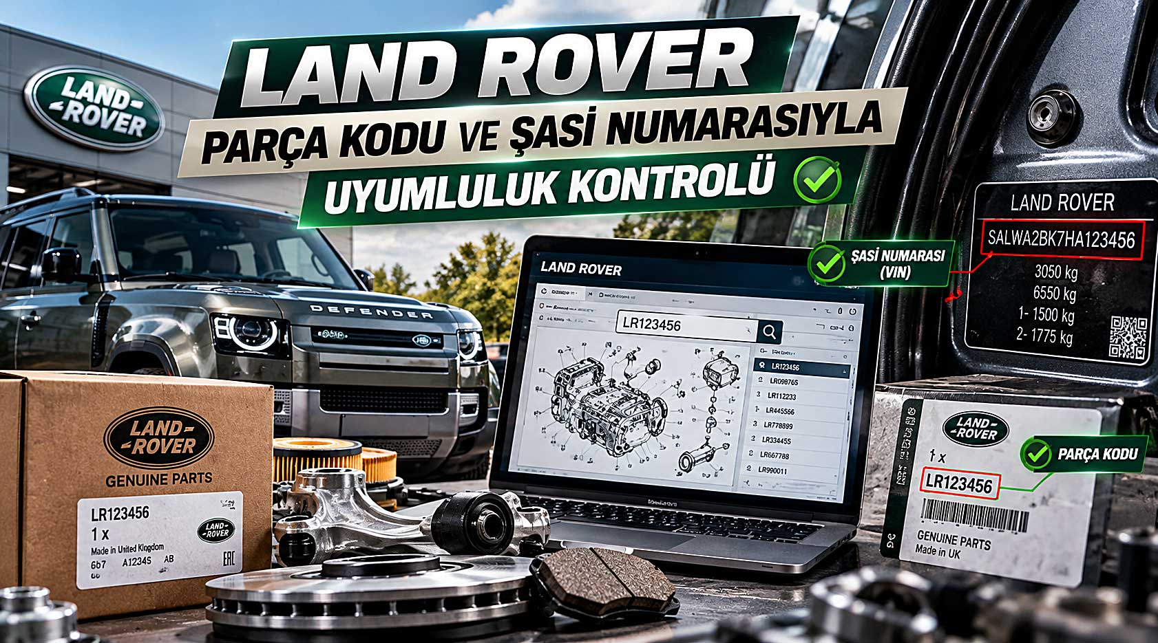 Land Rover Parça Kodu ve Şasi Numarasıyla Uyumluluk Kontrolü